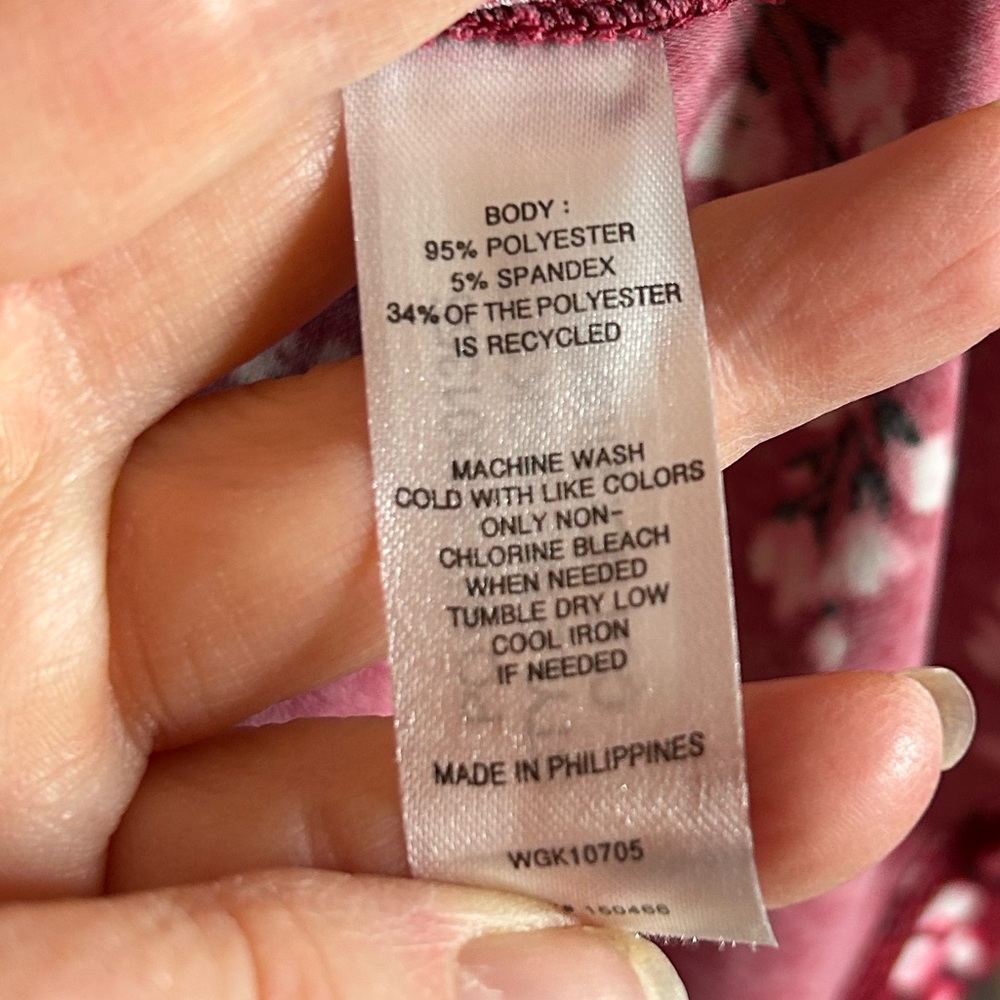 NWT StitchFix 41 Hawthorn Burgundy Floral Wrap Blouse - Picture 3 of 4